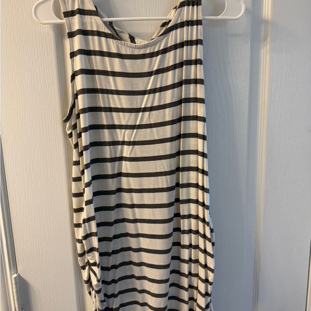 Loveappella Black and White Striped Tee
